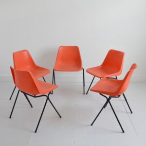 Chaises Robin day : tecno Milano : Italie 1960 vintage 5