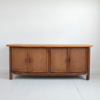 Buffet / Enfilade bois et rotin 1960 / 1970 vintage