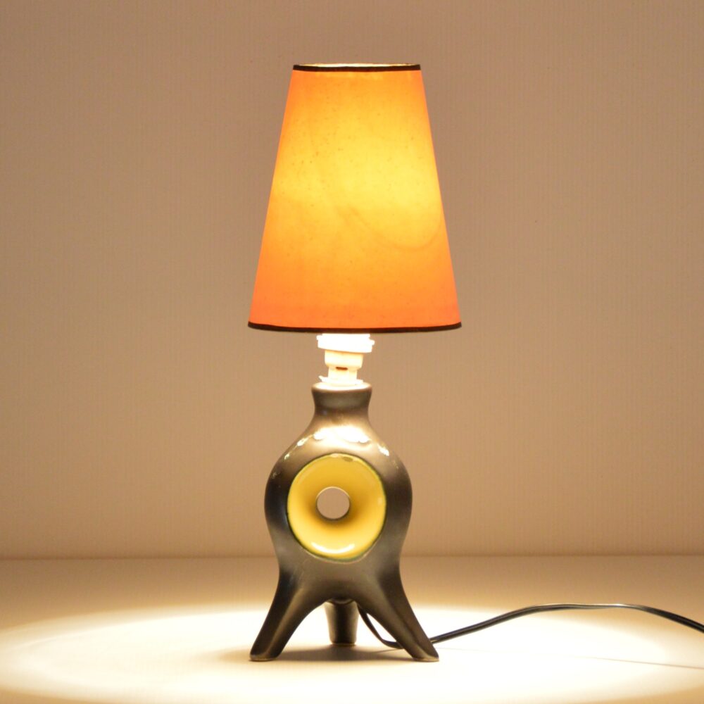 Lampe de chevet en céramique style Jouve / Vallauris années 50
