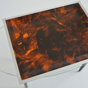 Plateau seventies plexi et chrome 1970 vintage 19