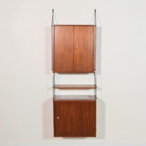 Wall unit : bibliothèque modulable String scandinave teck 1950 vintage 1