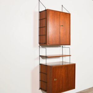 Wall unit : bibliothèque modulable String scandinave teck 1950 vintage 2