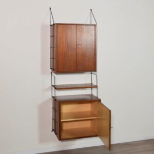 Wall unit : bibliothèque modulable String scandinave teck 1950 vintage 20