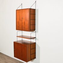 Wall unit : bibliothèque modulable String scandinave teck 1950 vintage 3