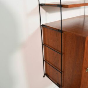 Wall unit : bibliothèque modulable String scandinave teck 1950 vintage 6