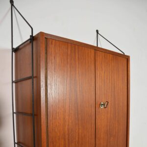 Wall unit : bibliothèque modulable String scandinave teck 1950 vintage 7