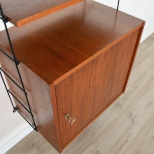 Wall unit : bibliothèque modulable String scandinave teck 1950 vintage 8
