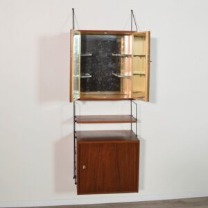 Wall unit : bibliothèque modulable String scandinave teck 1950 vintage 9