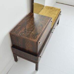 Meuble d&rsquo;entrée : Coiffeuse scandinave palissandre 1950 vintage 13