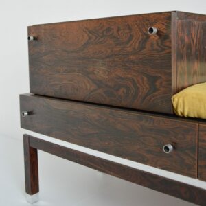 Meuble d&rsquo;entrée : Coiffeuse scandinave palissandre 1950 vintage 16