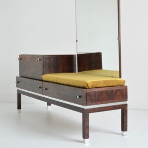 Meuble d&rsquo;entrée : Coiffeuse scandinave palissandre 1950 vintage 26