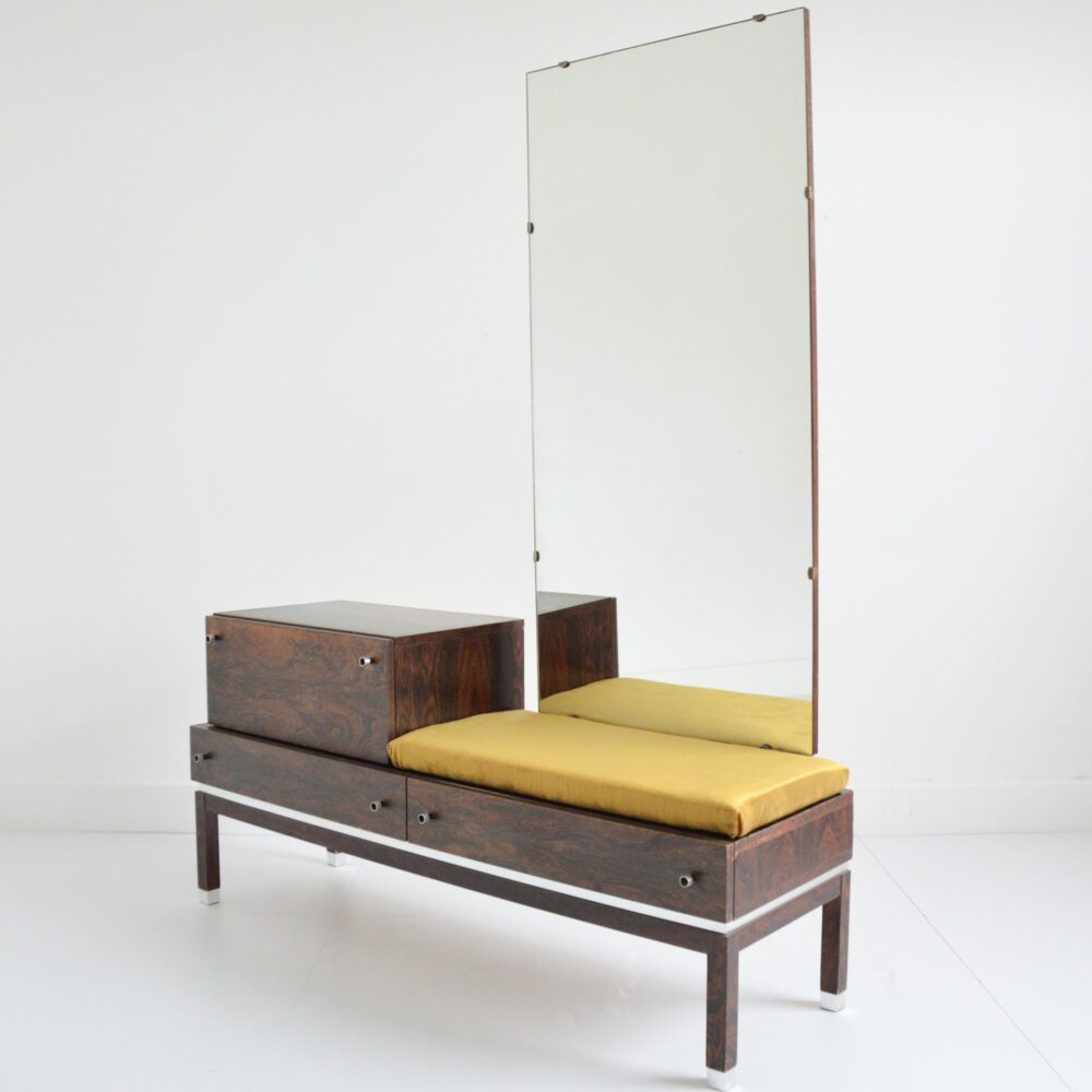 Meuble d&rsquo;entrée palissandre 1950 vintage
