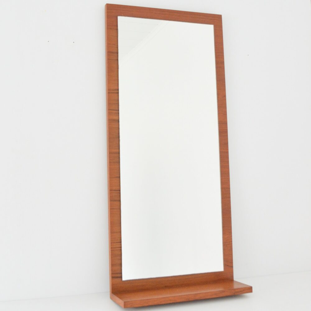 Miroir mural scandinave teck 1960