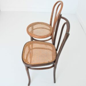 2 chaises Thonet bois et cannage 1930 vintage 10