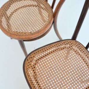 2 chaises Thonet bois et cannage 1930 vintage 12
