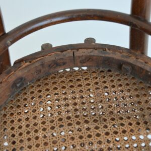 2 chaises Thonet bois et cannage 1930 vintage 16