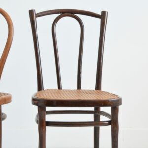 2 chaises Thonet bois et cannage 1930 vintage 7