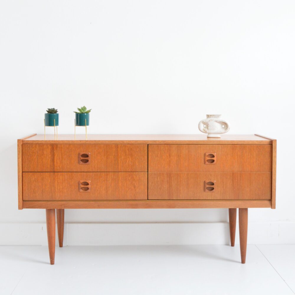 Petite enfilade scandinave 4 tiroirs 1960 vintage