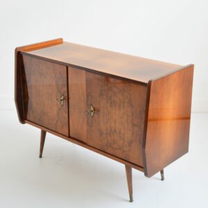 Petite enfilade : Meuble de rangement bois de loupe 1950 vintage 22