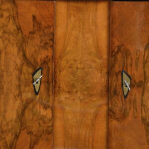 Petite enfilade : Meuble de rangement bois de loupe 1950 vintage 5