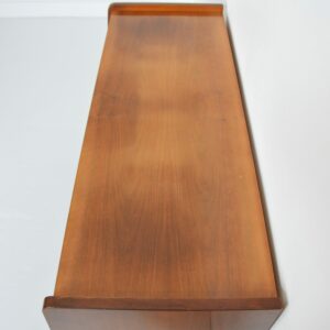 Petite enfilade : Meuble de rangement bois de loupe 1950 vintage 9