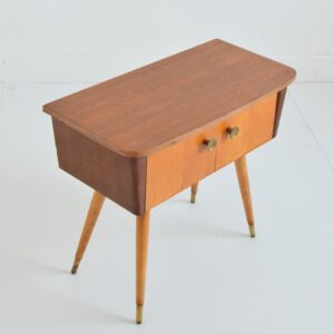 Petite console : Chevet pieds compas 1950 vintage 9