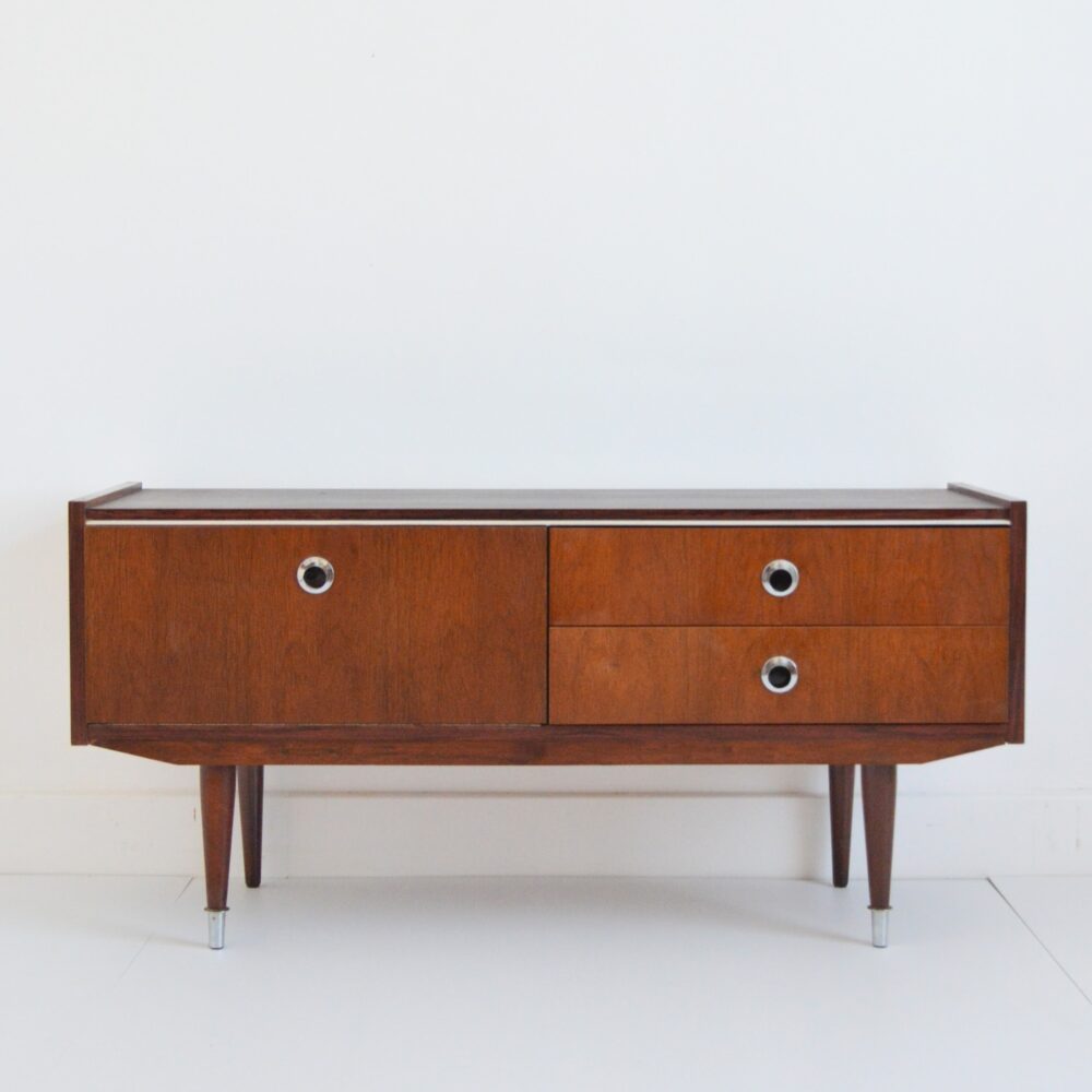 Petite enfilade scandinave teck et palissandre 1950 vintage