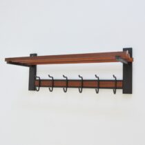 Porte manteaux scandinave teck et metal 1950 vintage 5