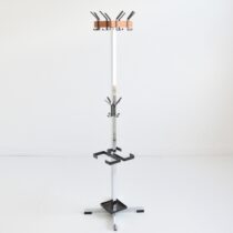 Porte manteaux sur pied scandinave teck et chrome 1950 vintage 1