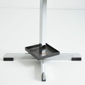 Porte manteaux sur pied scandinave teck et chrome 1950 vintage 14