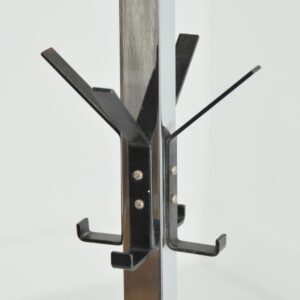 Porte manteaux sur pied scandinave teck et chrome 1950 vintage 18