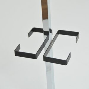 Porte manteaux sur pied scandinave teck et chrome 1950 vintage 19