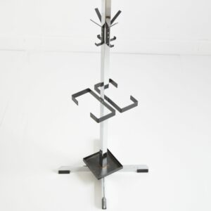 Porte manteaux sur pied scandinave teck et chrome 1950 vintage 6