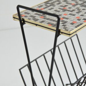 Porte revues : Table d’appoint mosaïque 1950 vintage 10
