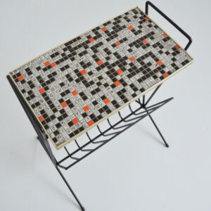 Porte revues : Table d’appoint mosaïque 1950 vintage 2