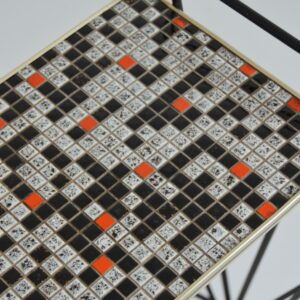 Porte revues : Table d’appoint mosaïque 1950 vintage 3