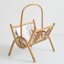 Porte revues rotin 1960 vintage 2