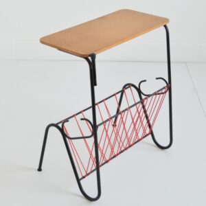 Table d&rsquo;appoint : Porte revues scoubidou 1950 vintage 13