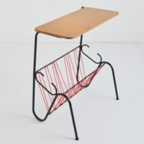 Table d&rsquo;appoint : Porte revues scoubidou 1950 vintage 2