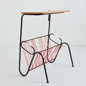Table d&rsquo;appoint : Porte revues scoubidou 1950 vintage 3