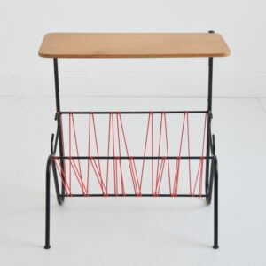 Table d&rsquo;appoint : Porte revues scoubidou 1950 vintage 9