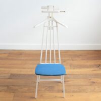 Chaise Porte-vêtements/ Valet de chambre en bois et métal 1950 vintage