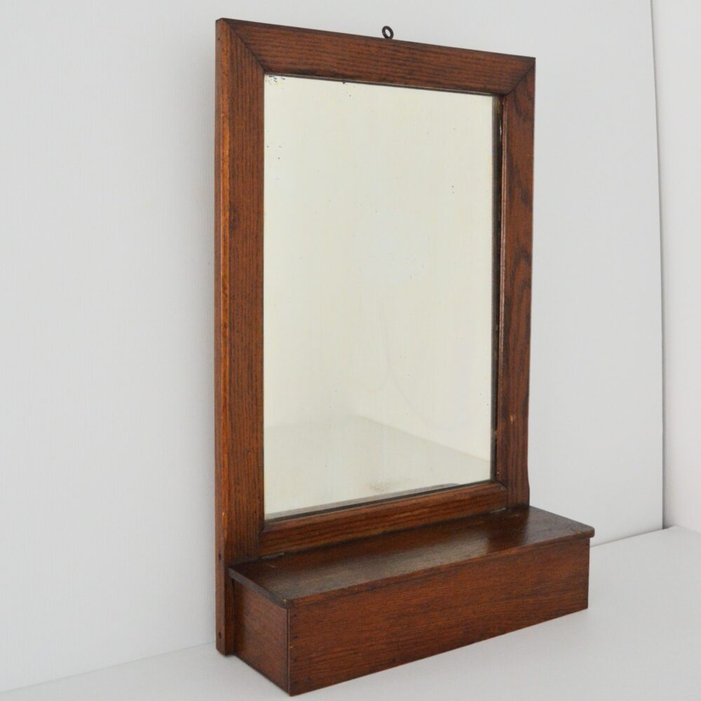Ancien miroir mural avec boite de rangement années 50 vintage