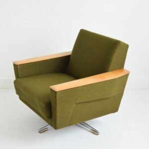 Fauteuil pivotant années 50 scandinave vintage 16