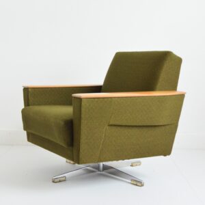 Fauteuil pivotant années 50 scandinave vintage 17