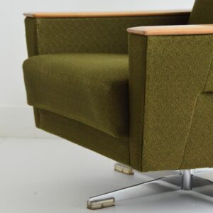 Fauteuil pivotant années 50 scandinave vintage 18
