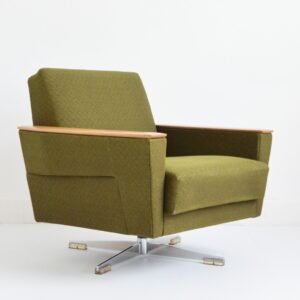 Fauteuil pivotant années 50 scandinave vintage 2