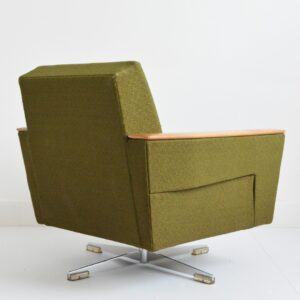 Fauteuil pivotant années 50 scandinave vintage 22
