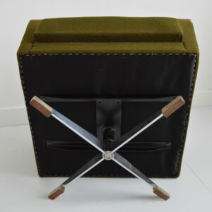 Fauteuil pivotant années 50 scandinave vintage 25