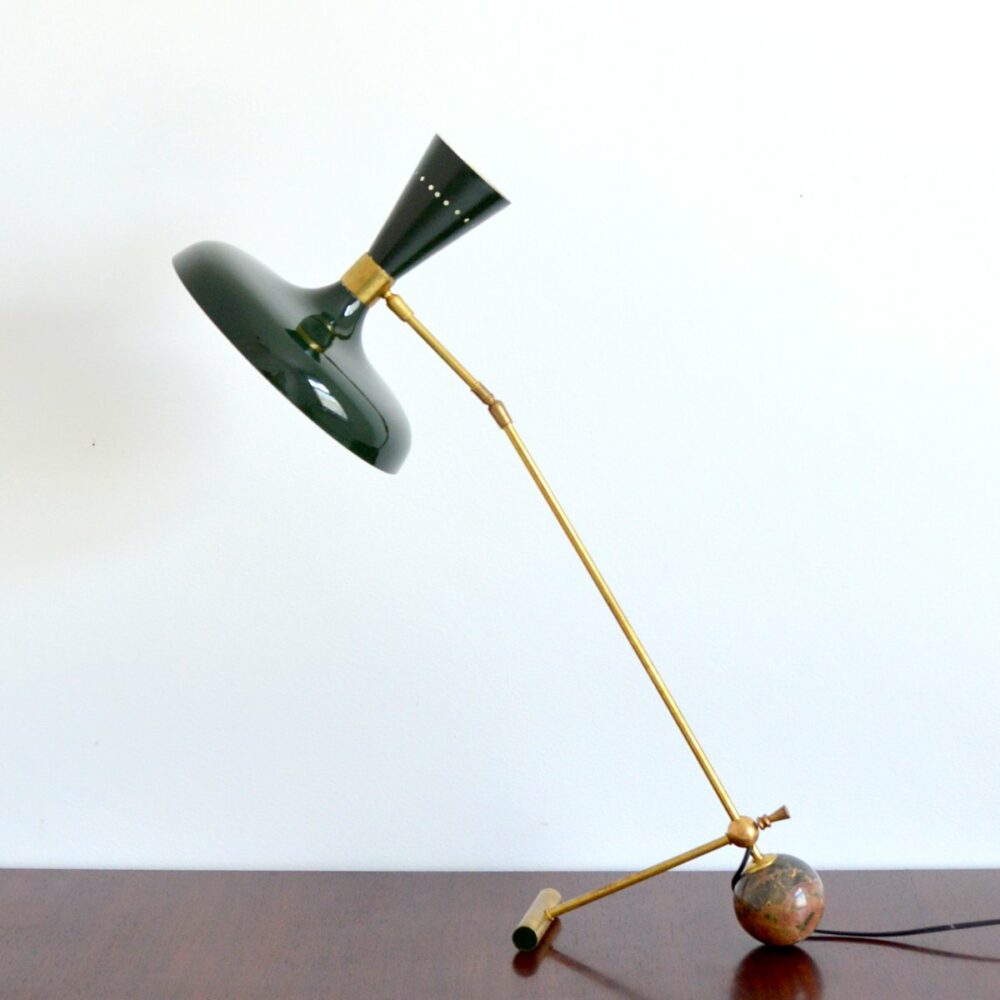 Lampe diabolo à contrepoids vintage 1950 style Stilnovo